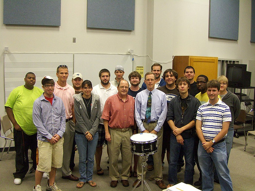 Peyton Becton with Winthrop Percussionists